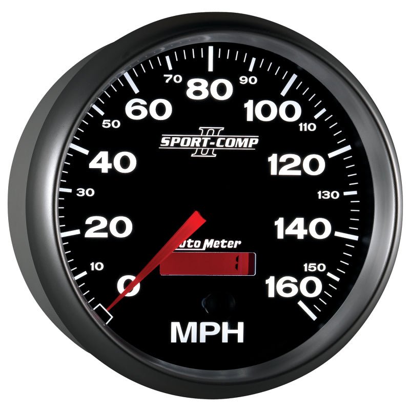 Autometer Sport-Comp II 5 inch 0-160MPH Electronic Programmable Speedometer AutoMeter Gauges