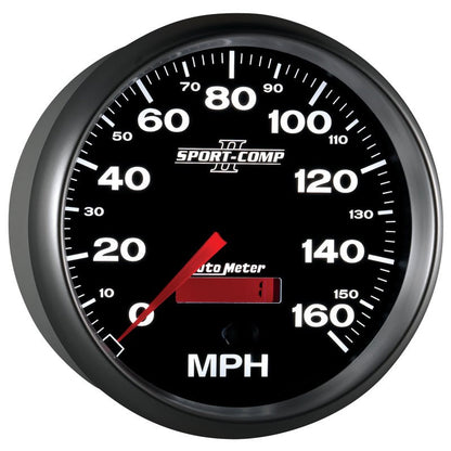 Autometer Sport-Comp II 5 inch 0-160MPH Electronic Programmable Speedometer AutoMeter Gauges