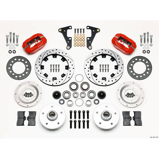 Wilwood Forged Dynalite Front Kit 11.75in Drilled Red 40-52 Oldsmobile Wilwood Big Brake Kits