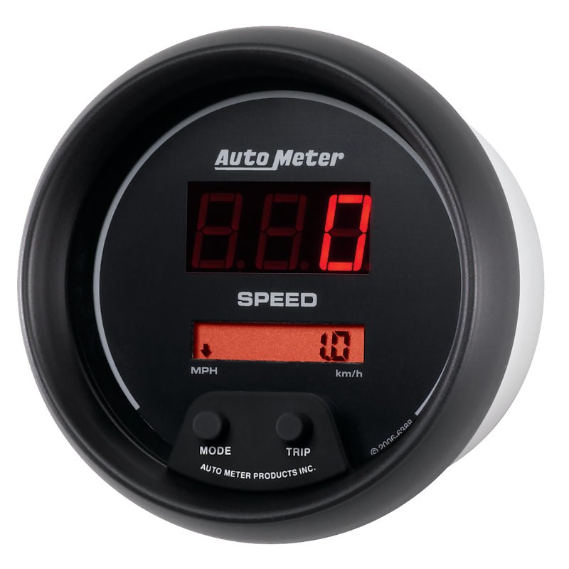 Autometer Sport-Comp Black 3 3/8in 160 MPH Digital Speedo Gauge AutoMeter Gauges