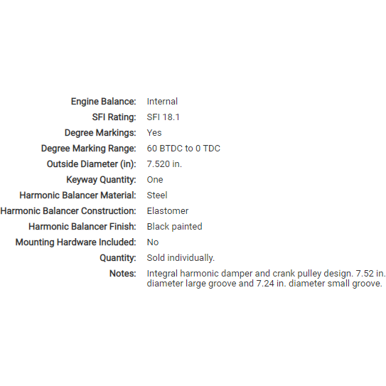 Trick Flow TFS-19005 Track Max Harmonic Damper Full Install Package