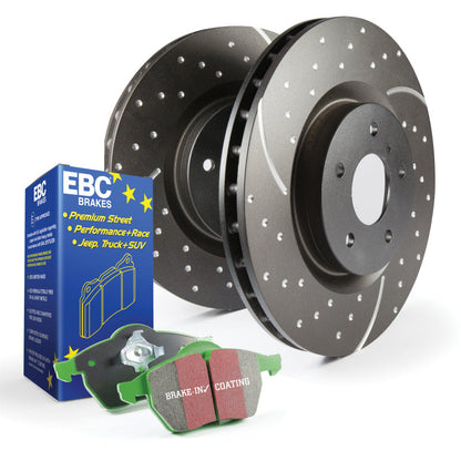 EBC S10 Kits Greenstuff Pads and GD Rotors EBC Brake Rotors - Slot & Drilled