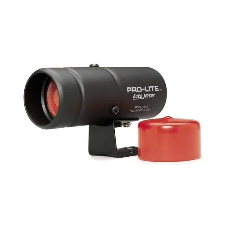 Autometer Pro-Lite Warning Light *SWITCH REQUIRED*  (black case, red lens, red night cover) AutoMeter Gauges