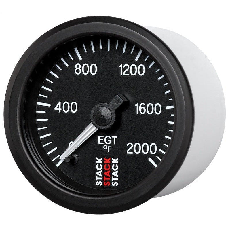 Autometer Stack 52mm 0-2000 Deg F Pro Stepper Motor Exhaust Gas Temp Gauge - Black AutoMeter Gauges