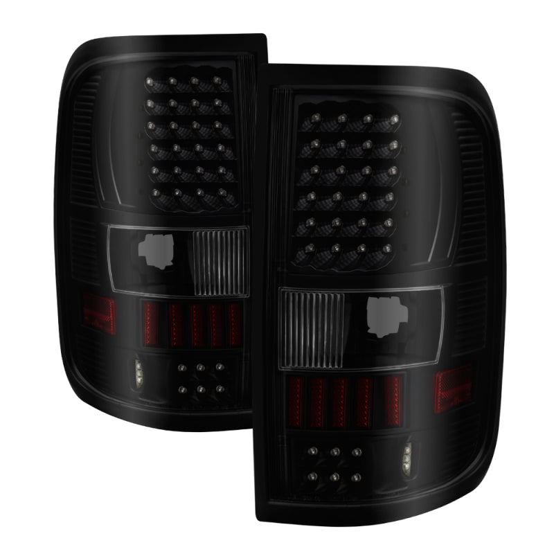 Xtune Ford F150 Styleside 04-08 LED Tail Lights Black Smoke ALT-ON-FF15004-LED-BSM SPYDER Tail Lights