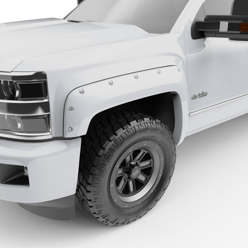 EGR 14+ Chev Silverado 6-8ft Bed Bolt-On Look Color Match Fender Flares - Set - Summit White