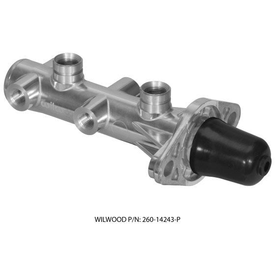 Wilwood Tandem Remote Master Cylinder - 1in Bore Ball Burnished Wilwood Brake Master Cylinder