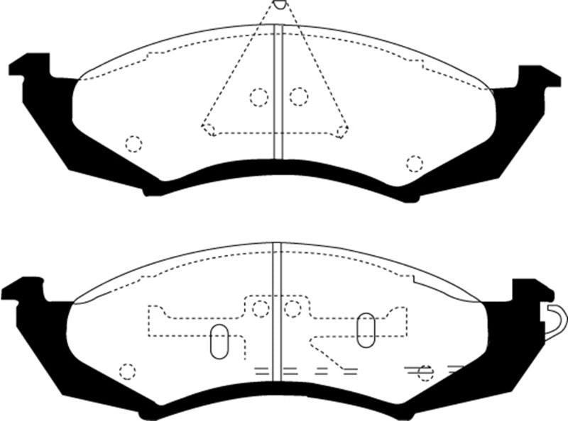 EBC 89-91 Ford Thunderbird 3.8 Greenstuff Front Brake Pads