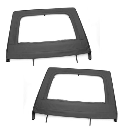 Rugged Ridge Upper Door Kit Rear Black 07-18 4-Dr Jeep Wrangler JK Rugged Ridge Doors