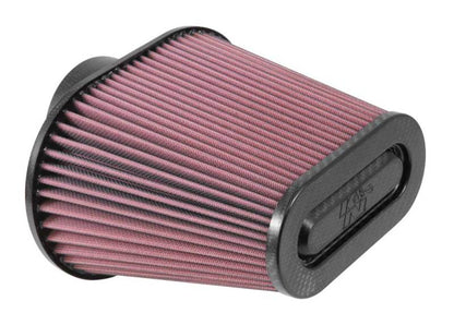 K&N Universal Air Filter 3 11/16in Flange x 8 3/4 x 5 1/2in Base x 6 3/8 x 3 3/16in Top x 7in Height