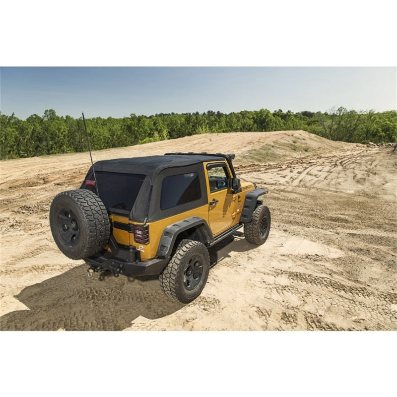 Rugged Ridge Bowless Top 2-Door Black Diamond 07-18 Jeep Wrangler Rugged Ridge Soft Tops