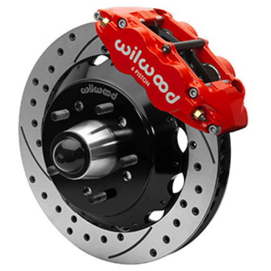 Wilwood Forged Narrow Superlite 6R Front Big Brake Kit 13.06in Drilled Rotors 88-98 C1500 - Red Wilwood Big Brake Kits