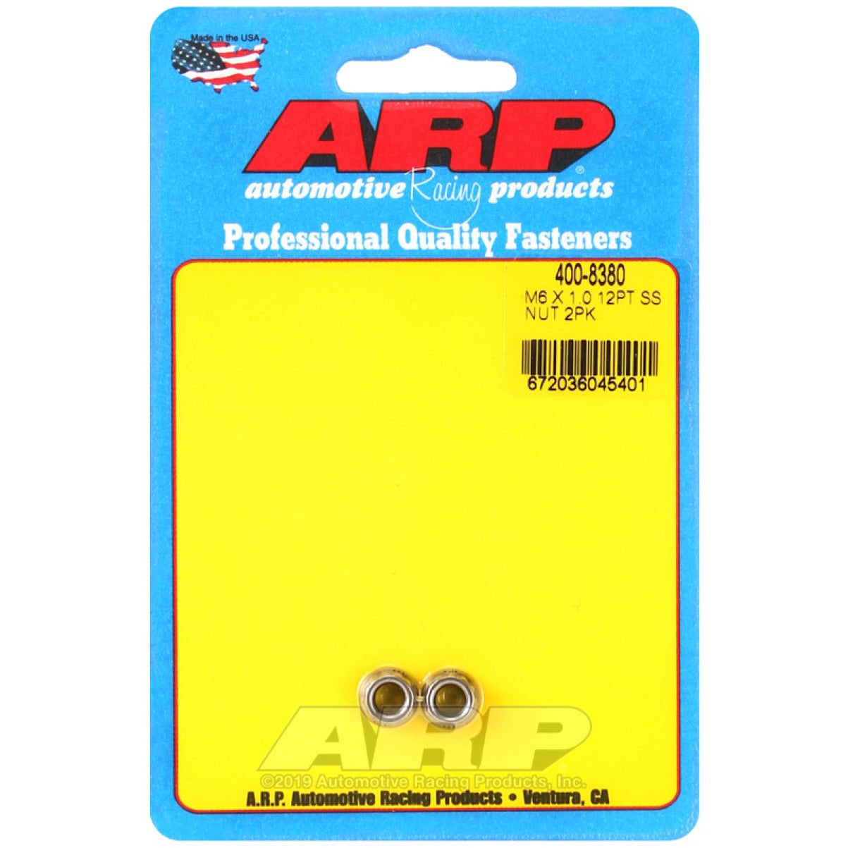 ARP M6 x 1.00 (M8 WR) SS 12pt Nut Kit (Set of 2) ARP Hardware Kits - Other