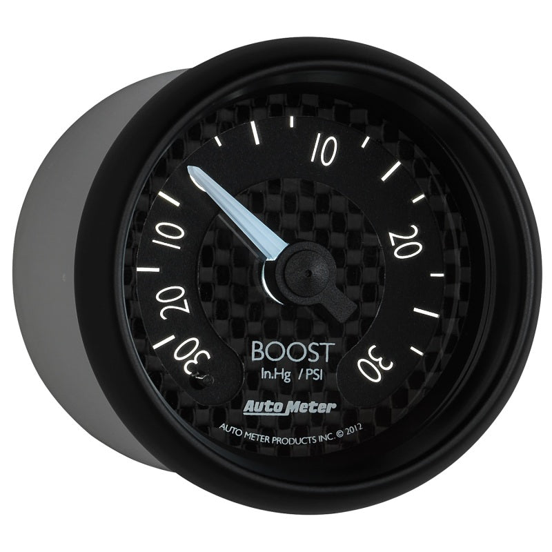 Autometer GT Series 52mm Mechanical 30 In Hg/30 psi Vacuum/Boost Gauge AutoMeter Gauges