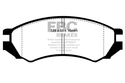 EBC 91-93 Nissan NX 2.0 (ABS) Greenstuff Front Brake Pads