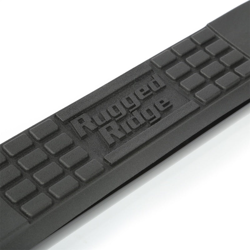 Rugged Ridge 3-In Round Side Steps Black 07-18 2-Door Jeep Wrangler Rugged Ridge Side Steps