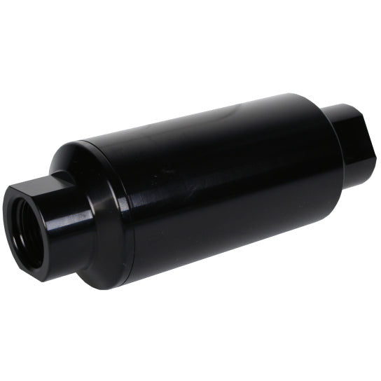 Aeromotive In-Line Filter 10AN 10 Micron Microglass Element Bright-Dip Black 2in OD Aeromotive Fuel Filters