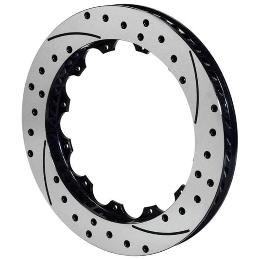 Wilwood Rotor-SV-SRP 72 Iron-LH-BLK-Drill 14.00 x 1.10 - 12 on 8.75in Wilwood Brake Rotors - 2 Piece