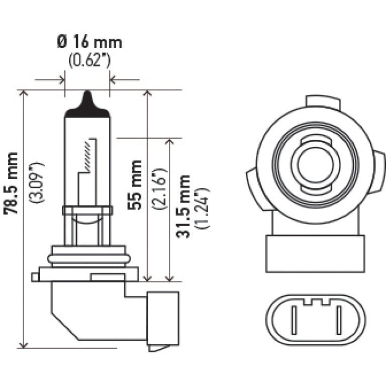 Hella H10 12V 65W Xen White Bulb (Pair) Hella Bulbs