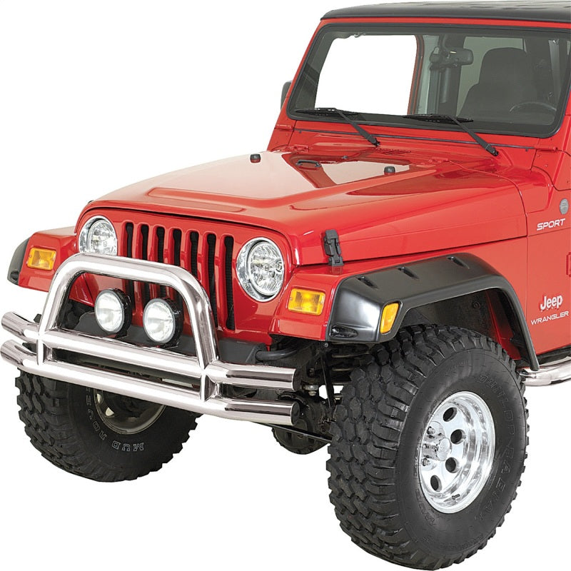 Rugged Ridge 3-In Double Tube Front Bumper SS 76-06 Models Rugged Ridge Bumper Accessories