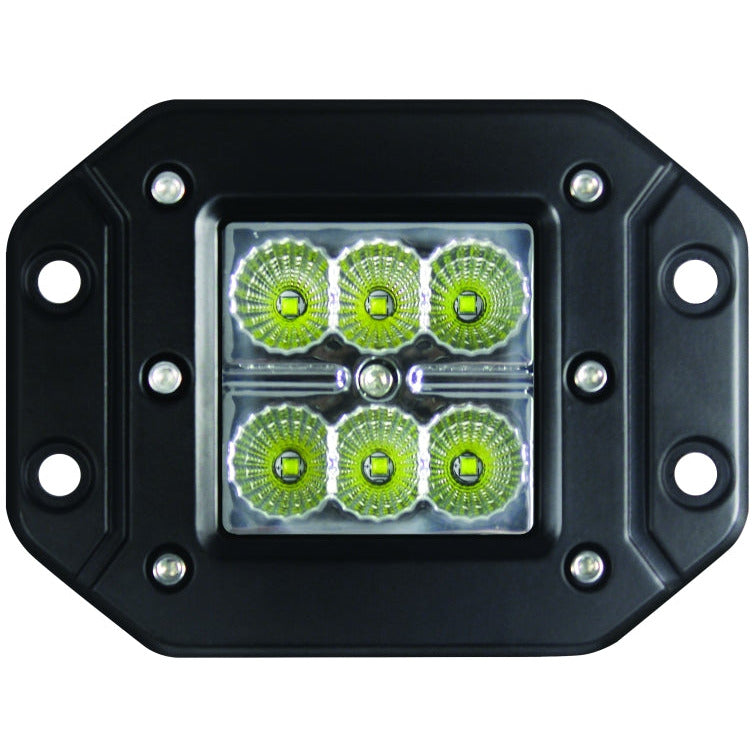 Hella Value Fit Flush Mount 3in 18W Cube Flood Beam LED Light Hella Light Bars & Cubes