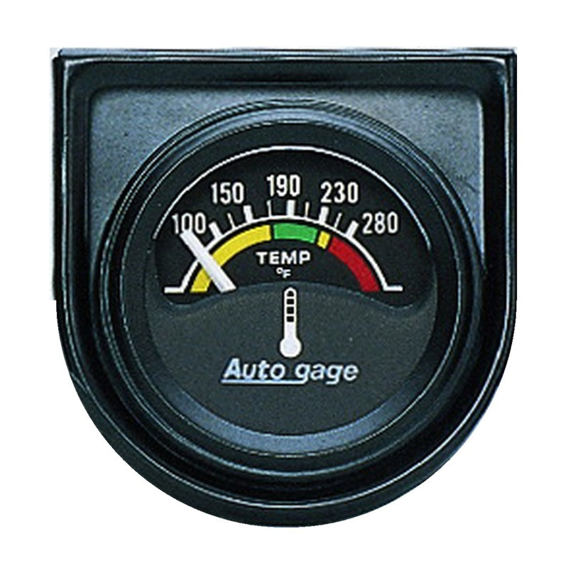 AutoMeter Gauge Console Water Temp 1.5in. 280 Deg. F Elec Blk Dial Blk Bezel Autogage AutoMeter Gauges