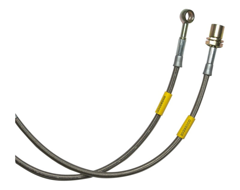 Goodridge 90-96 Jeep YJ (all models w/o ABS)  4-inch Extended SS Brake Lines