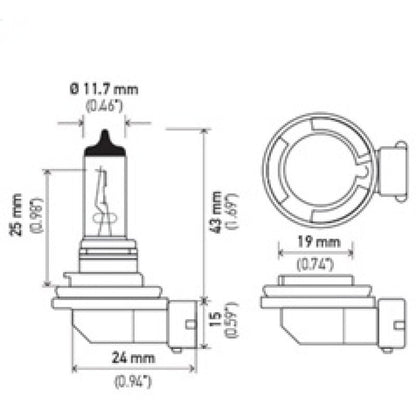 Hella Bulb H11 12V 55W Pgj192 T4 +50 Hella Bulbs