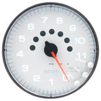 Autometer Spek-Pro Gauge Tachometer 5in 11K Rpm W/Shift Light & Peak Mem White/Black AutoMeter Gauges