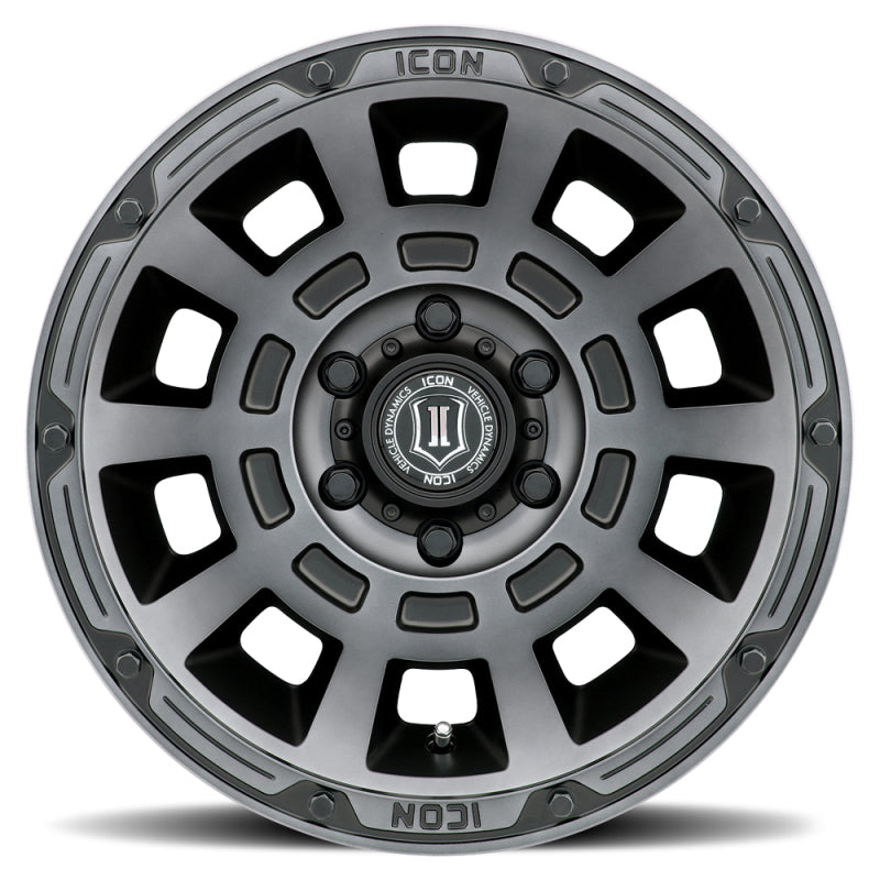 ICON Thrust 17x8.5 5x4.5 0mm Offset 4.75in BS Smoked Satin Black Tint Wheel