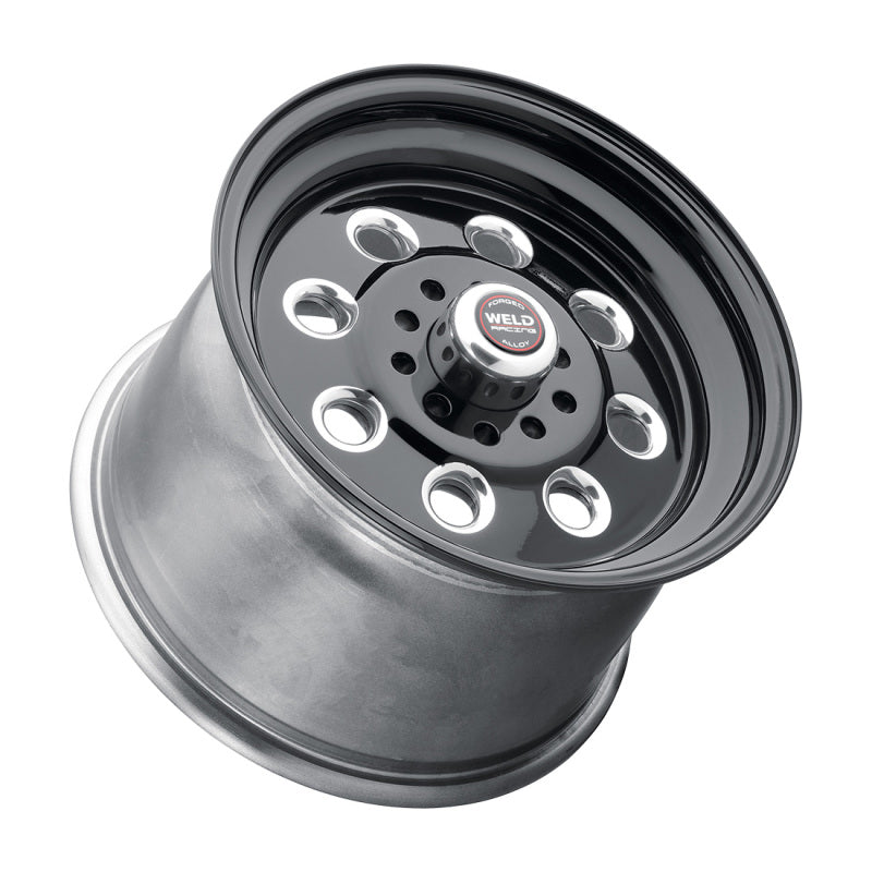 Weld Draglite 15x4 / 5x4.5 & 5x4.75 BP / 1.875in BS Black Wheel - Non-Beadlock Weld Wheels - Forged