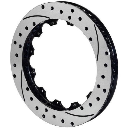 Wilwood Rotor-SV-SRP 72 Iron-LH-Drill-BLK 14.25 x 1.25 - 12 on 9.19in Wilwood Brake Rotors - 2 Piece