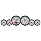 Autometer Pro-Cycle Gauge Kit 6 Pc. Kit 3 3/8in & 2 1/16in Bagger White AutoMeter Gauges