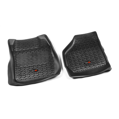 Rugged Ridge Floor Liner Front Black 1999-2007 Ford F-250 / F-350 Super Duty Regular / Extended Rugged Ridge Floor Mats - Rubber