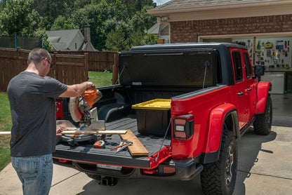 Rugged Ridge Armis Hard Folding With LINE-X Bed Cover 2020 JT Rugged Ridge Tonneau Covers - Hard Fold