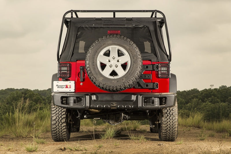 Rugged Ridge Spartacus Rear Bumper Black 07-18 Jeep Wrangler Rugged Ridge Bumpers - Steel