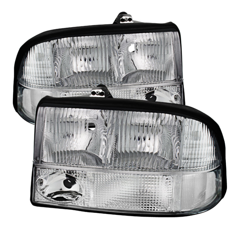 Xtune Oldsmobile Bravada 98-01 Crystal Headlights Chrome HD-JH-GS1598-AM-C SPYDER Fog Lights