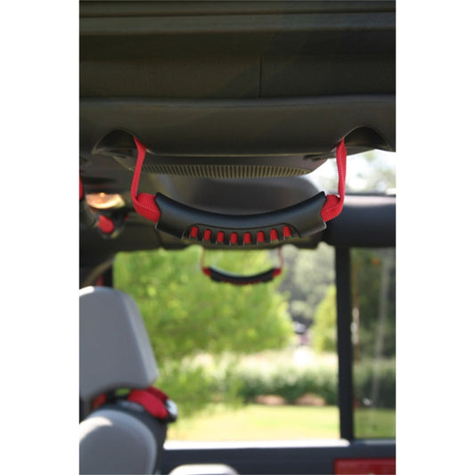 Rugged Ridge Rear Side Grab Handles Red 07-18 Jeep Wrangler Unlimited JK Rugged Ridge Dash & Interior Trim