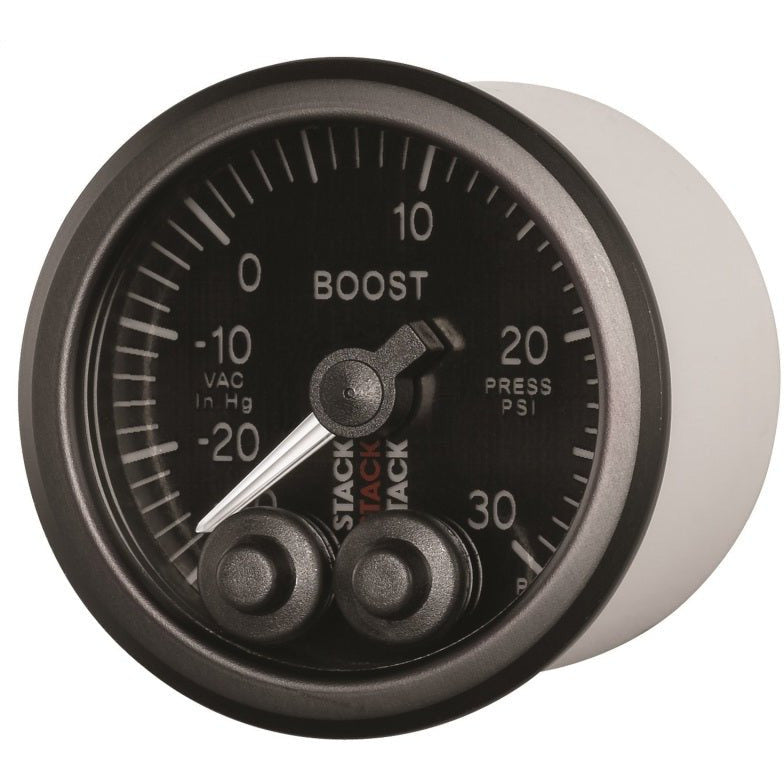 Autometer Stack Instruments 52mm -30INHG To +30PSI Pro Control Boost Pressure Gauge - Black AutoMeter Gauges