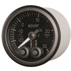 Autometer Stack Instruments 52mm -30INHG To +30PSI Pro Control Boost Pressure Gauge - Black AutoMeter Gauges