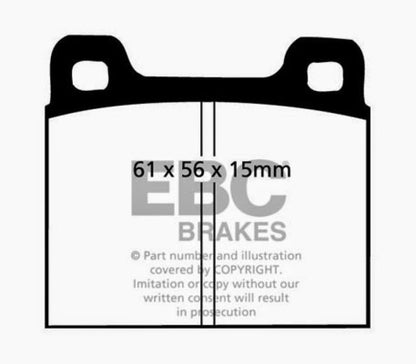 EBC 77-84 Alfa Romeo Alfasud 1.2 Greenstuff Front Brake Pads