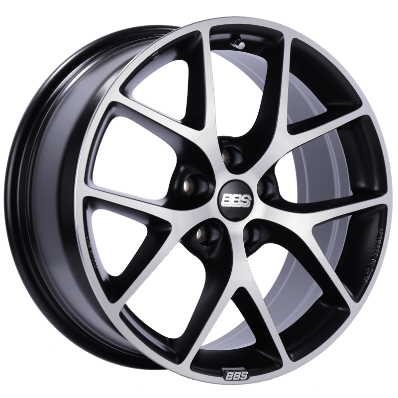 BBS SR 17x7.5 5x115 ET40 CB70.2 Satin Black Diamond Cut Face Wheel BBS Wheels - Cast