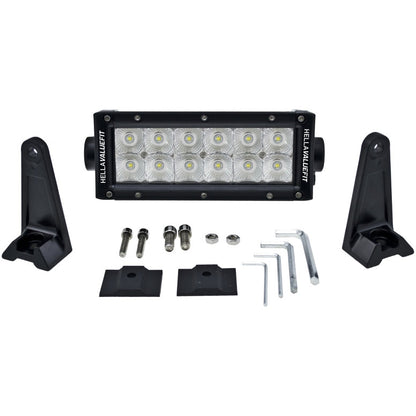 Hella Value Fit Sport 8in Light - 36W Dual Row Flood Beam - LED Hella Light Bars & Cubes