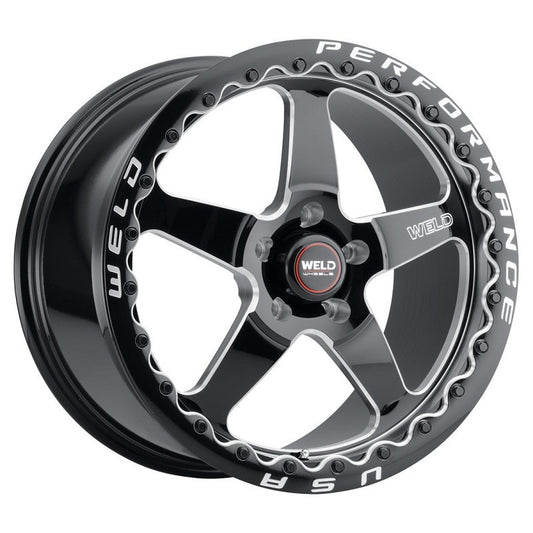 Weld S904 18x10 Ventura Beadlock 5x115 ET30 BS6.70 Gloss BLK MIL DIA 78.1 Weld Wheels - Cast