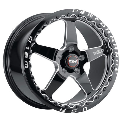 Weld S904 18x10 Ventura Beadlock 5x120 ET45 BS7.25 Gloss BLK MIL DIA 78.1 Weld Wheels - Cast