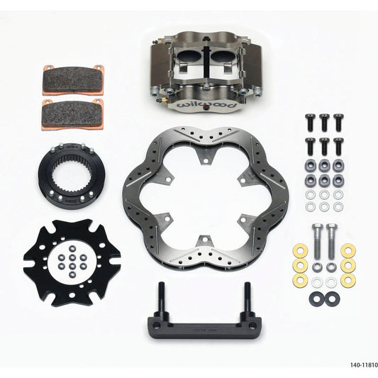 Wilwood Billet Narrow Dynalite Radial Mount Rear Inboard Midget Kit 10.50in SuperAlloy Vented Rotor Wilwood Big Brake Kits