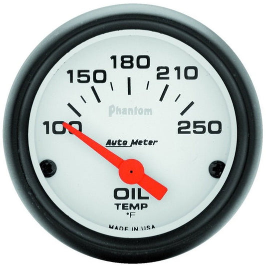 Autometer Phantom 52mm Oil Temp 100-250 F Electronic Gauge Kit AutoMeter Gauges