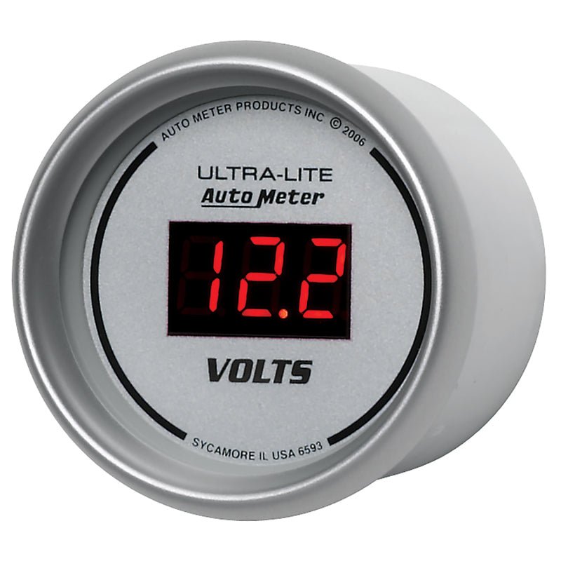 Autometer Ultra-Lite 2-1/16in 8-18 Volts Digital Voltmeter AutoMeter Gauges