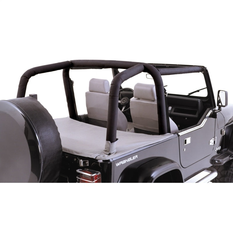 Rugged Ridge Roll Bar Cover Kit Black Denim 97-02 Jeep Wrangler Rugged Ridge Roll Cage Components