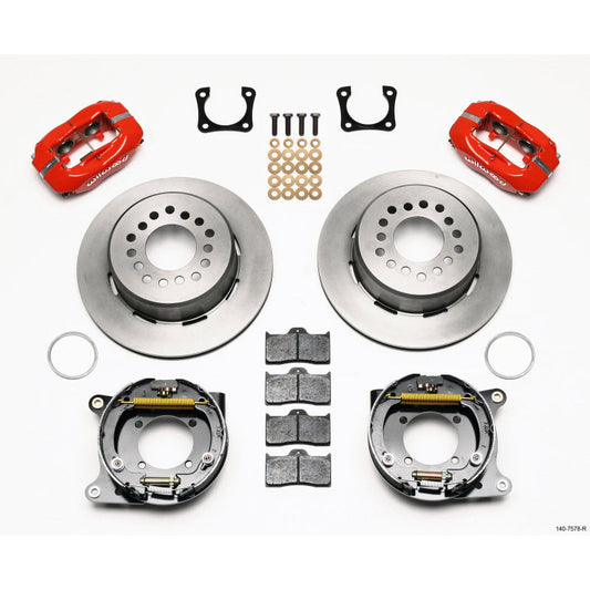 Wilwood Forged Dynalite P/S Park Brake Kit Red Chevy 12 Bolt-Spec 3.15in Brng Wilwood Big Brake Kits